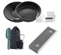VEVOR Kit d'orpaillage portable 16 pièces – rampe 30,48 cm aluminium, bâtée, tamis, pelle, sac