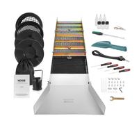 VEVOR Kit d'Orpaillage Portable 23 Pièces Rampe d'Orpaillage 127 cm en Aluminium Résistant avec Bâtée Tamis Pipettes Pelle et Sac de Transport Sluice pour Mineur Prospecteur d’Or Jardin Rivières