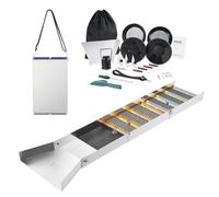 VEVOR Kit d'Orpaillage Portable 23 Pièces Rampe d'Orpaillage 127 cm en Aluminium Résistant avec Bâtée Tamis Pipettes Pelle et Sac de Transport Sluice pour Mineur Prospecteur d’Or Jardin Rivières