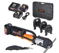 VEVOR Kit d'outil de sertissage avec 2 batteries 18 V 4,0 Ah mâchoires M15 22 28
