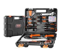 VEVOR kit d'outils de réparation domestique, 132 pièces, ensemble d'outils à main ménager général, avec boîte à outils portable, acier de haute qualité, pour entretien de la maison, réparation d'auto