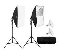 VEVOR Kit d'Éclairage Softbox 500 x 700 mm Ampoules LED 30 W 5500 K Lot de 2