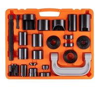 VEVOR Kit Extracteur de Rotules 25 Pièces, Presse à Rotules en C avec Adaptateurs, Outils pour Démonter et Installer Rotules et Silentblocs sur Véhicules 2WD et 4WD, Acier au Carbone avec Mallette