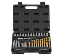 VEVOR Kit Extracteur de Vis Cassée avec Forets 41PCs, Outils d'Extraction de Vis Dénudée et de Goujon, pour Retrait des Boulons Réparation Domicile Atelier, en Acier Cr-Mo, avec Adaptateurs et Coffret