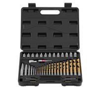 VEVOR Kit Extracteur de Vis Cassée avec Forets 41PCs, Outils d'Extraction de Vis Dénudée et de Goujon, pour Retrait des Boulons Réparation Domicile Atelier, en Acier Cr-Mo, avec Adaptateurs et Coffret