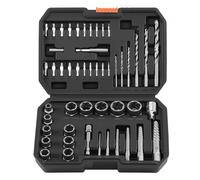 VEVOR Kit Extracteur de Vis Cassée avec Forets 49PCs, Outils d'Extraction de Vis Dénudée et d'Écrous, pour Retrait des Boulons Réparation Domicile Atelier, en Acier Cr-Mo, avec Adaptateurs et Coffret