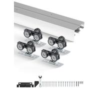 VEVOR Kit Ferramenta per Porta Scorrevole Bypass, 1219 mm, Resistente, in Lega di Alluminio, per Sistema a 2 Porte, Adatto per Spessori Porta da 35-45 mm, Facile da Installare Capacità 68 kg