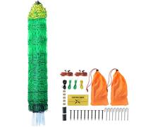 VEVOR Kit filet de clôture électrique 1,21 x 51,2 m clôture filet PE avec poteaux et piquets à double pointe, maille portable utilitaire pour poulets, canards, oies, lapins, dans les cours, les fermes