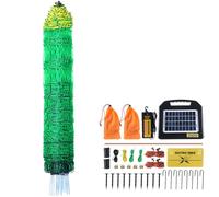 Kit Clôture Electrique - VEVOR - 1,21x30,48 m Clôture en PE Avec Chargeur Solaire/Poteaux à Double Extrémité/Piquets