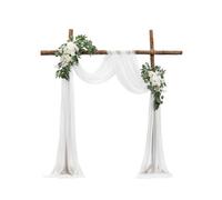VEVOR Kit Fleurs Artificielles pour Arche Mariage avec 2 Fleurs 1 Rideau Blanc