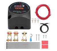 VEVOR Kit isolateur batterie double, 12 V 140 A, relais sensible à la tension VSR avec écran LCD, modes manuel et automatique pour ATV, UTV, camping-car tout-terrain, caravane, camion, bateau, yacht