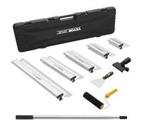 VEVOR Kit lames d'écumage pour cloisons sèches, lames d'écumage 178/254/356/406/610 mm manche d'extension 862-2072 mm, couteau inox pour revêtement de gypse, pour plaques de plâtre, plaques murales