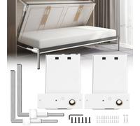 VEVOR Kit Mécanisme de Montage Mural à Ressort, Capacité de Charge Robuste 250 kg, Kit de Bricolage Quincaillerie Support de Lit pour Largeur de 0,9 à 1,2 m Lit Murphy, Lit Queen Horizontal, Blanc
