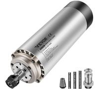 VEVOR Kit Moteur de Broche CNC Refroidissement par Air 0,8kW Vitesse 24000 tr/min Pince de Serrage ER11 Dissipation de Chaleur Battement 0,005mm pour Machine à Graver Bois Pierre Métal