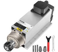 VEVOR Kit Moteur de Broche CNC Refroidissement par Air 4 kW Vitesse 18000 tr/min Pince ER25 Quatre Roulements Conception d'Équilibre Dynamique Moteur pour Machine à Graver Convertisseur de Fréquence