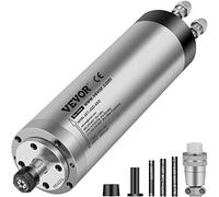 VEVOR Kit Moteur de Broche CNC Refroidissement par Eau 1,5kW Vitesse 8000-24000 tr/min Dissipation de Chaleur par Ventilateur 220V-250V Battement de 0,005mm pour Machine de Gravure Bois Pierre Métal