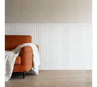 VEVOR Kit Moulure Murale Prédecoupée 197x98 cm Moulure de Soubassement pour Décoration Intérieure Soubassement Mural Salon Chambre, Prêt à Poser, en Polystyrène Léger à Peindre, Imperméable, Blanc