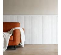 VEVOR Kit Moulure Murale Prédecoupée 197x98 cm Moulure de Soubassement pour Décoration Intérieure Soubassement Mural Salon Chambre, Prêt à Poser, en Polystyrène Léger à Peindre, Imperméable, Blanc