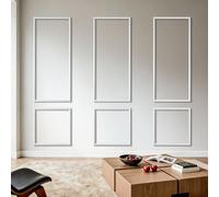 VEVOR Kit Moulure Murale Prédécoupée 3 Lots Cadres Moulure Murale Large 61x137 cm 61x61 cm pour Décoration Intérieure Salon Chambre Couloir, Prêt à Poser, Polystyrène Léger à Peindre, Étanche, Blanc