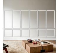 VEVOR Kit Moulure Murale Prédécoupée 6 Lots Cadres Moulure Murale Large 61x137 cm 61x61 cm pour Décor Intérieure Mur d'Accent Salon Chambre, Prêt à Poser, Polystyrène Léger à Peindre, Étanche, Blanc