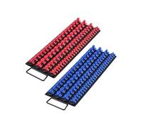 VEVOR Kit Organisateurs de Douilles Portables, Lot de 2, Plateaux de Douilles Métriques SAE 1/4'', 3/8'', 1/2'', Capacité de 160 Douilles, avec Poignée et Base en Acier, pour Tiroir de Boîte à Outils