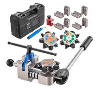 VEVOR Kit Outils d'Évasement de Tuyaux de Freins 45° 37° Outil de Dudgeonnage pour Conduite de Frein à Bulle pour Réparation Tube Cuivre, Aluminium, Acier Mince de 4,76 mm, 6,35 mm, 7,94 mm, 9,52 mm
