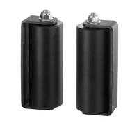 VEVOR Kit Portail Coulissant, Quincaillerie de Porte Roulante, Support Forme C, Rouleau de Guidage de Portail Coulissant Robuste, pour Cadres de Porte, Portails Coulissants, Portes Roulantes, Noir