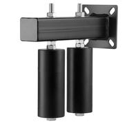 VEVOR Kit Portail Coulissant, Quincaillerie Porte Roulante avec Support Forme T, Rouleaux Guidage de Portail Coulissant Robustes Réglables Universels, pour Portails Coulissants, Portes Roulantes, Noir