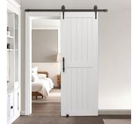 VEVOR Kit porte de grange coulissante et quincaillerie 762 x 2134 mm panneau MDF