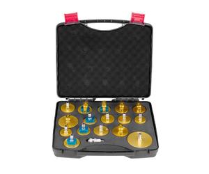 VEVOR Kit purge maître-cylindre de frein, 17 pcs, ensemble d'adaptateurs de purge de frein, avec kit complet et poignée, professionnel et durable, pour remplissage du liquide de frein des véhicules