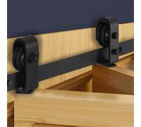 VEVOR Kit Quincaillerie de Porte Grange Coulissante Pliante, 1016 mm, Rail Simple Robuste, Montage par Haut, Coulissement Fluide, pour 2 Portes 45,72 cm de Placard, Buanderie, Portes Non Incluses