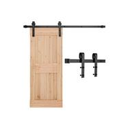 VEVOR Kit Quincaillerie pour Porte Grange Coulissante Rail Simple 150 cm Noir