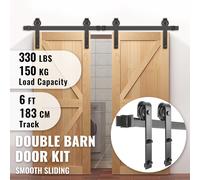 VEVOR Kit Quincaillerie Porte Double Suspendue Grange 183cm 150kg Acier Carbone