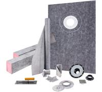 VEVOR Kit receveur de douche et seuil 965 mm x 1524 mm avec drain décalé ABS