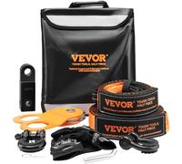 VEVOR Kit récupération tout-terrain 7,6x914,4 cm sangles de remorquage 13608 kg manilles à anneau en D 20000 kg récepteur manille, poulie de bloc d'arrachage, gants, sac rangement pour camion Jeep VTT