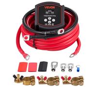 VEVOR Kit Relais Sensible à la Tension 12 V 300 A 6 m 33.6 mm² (2 AWG) Isolateur de Batterie Double Intelligent VSR Manuel Automatique Compatible Batteries Lithium-ion pour Voiture Camion Camping-car