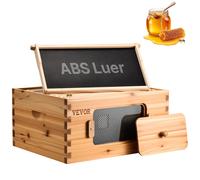 VEVOR Kit ruche d'abeille Langstroth profonde 10 cadres avec fenêtres acrylique