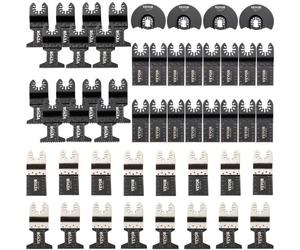 VEVOR Kit Scie à Outil Oscillant 7 Types de Lames Lame Outil Multifonction Oscillante Acier Inoxydable Lames de Scie Multi-outils Universelles Oscillantes 45-47HRC pour Faciliter le Processus de Coupe