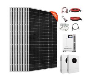 VEVOR Kit solaire complet hors réseau 4800W 48V, avec 12 panneaux solaires monocristallins 400W, batterie LiFePO₄ 51,2V 300Ah et 2 onduleurs hybrides 5000W, haut rendement, pour maison, hangar, ferme