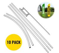 VEVOR Kit Tapis de Drapeau 10 Kits x 6pcs 4,3m Tapis de Drapeau Plume Installation Facile Kit de Poteau et Piquet pour Drapeau Sac Portable Hampe