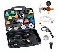 VEVOR Kit Testeur de Pression du Système de Refroidissement Automobile 28PCs, Kit de Recharge sous Vide de Radiateur avec 4 Adaptateurs, Pompe de Pression et Remplisseur en Alliage d'Aluminium