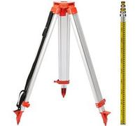 VEVOR Kit Trépied 165 cm et Règle 5 m pour Niveau Laser - Aluminium