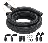 VEVOR Kit Tuyau d'Essence 10AN Durite Essence Ø 20 mm Longueur 3 m Tressée en Nylon et Inox Conduite de Carburant Gasoil avec 7 Adaptateurs Raccords Pivotants pour Moteur Voitures Motos Tracteurs