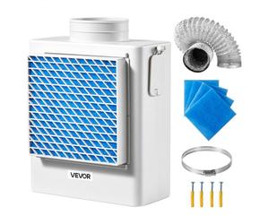 VEVOR Kit Ventilation de Sèche-linge 3 en 1 avec Tuyau d'Échappement 1,5 m Compatible Orifice 99 mm, Convient Diverses Sécheuses Intérieures, pour Appartements, Camping-cars, Réservoir Eau Non Inclus