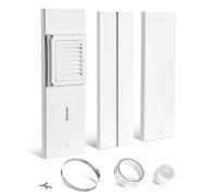 VEVOR Kit Ventilation de Sèche-linge pour Fenêtres Coulissantes Verticales ou Horizontales, 430-1549 mm, avec Tuyau d'Échappement 1,5 m Compatible Orifice 101,6 mm, pour Diverses Sécheuses Intérieures