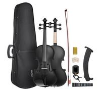 VEVOR Kit Violon 4/4 en Bois Massif pour Débutant avec Étui et Colophane Noir