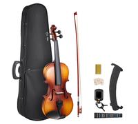 VEVOR Kit Violon 4/4 pour Débutant Instrument Musique avec Étui Accordeur Marron