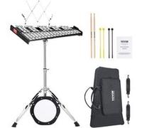 VEVOR Kit Xylophone Glockenspiel 30 Notes, Instrument de Percussion Professionnel avec Maillets, Baguettes, Tapis d'Entraînement 203 mm, Support Réglable, Sac de Transport, pour Étudiants, Adultes