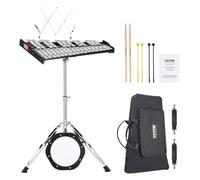 VEVOR Kit Xylophone Glockenspiel 30 Notes, Instrument de Percussion Professionnel avec Maillets, Baguettes, Tapis d'Entraînement 203 mm, Support Réglable, Sac de Transport, pour Étudiants, Adultes