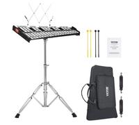 VEVOR Kit Xylophone Glockenspiel 32 Notes, Instrument de Percussion Professionnel avec Maillets, Baguettes, Support Réglable, Sac de Transport, Ensemble d'Instrument Éducative pour Étudiants, Adultes
